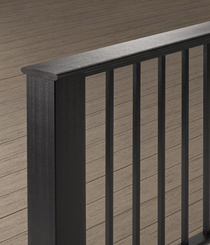 Deck Railing Materials Classic Composite Series Contemporary Rail in Black
