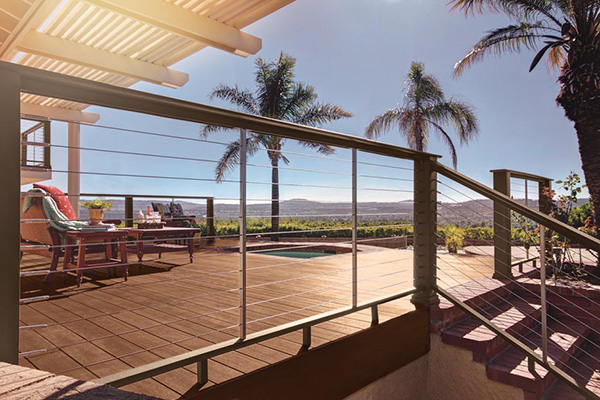 Deck-Renovation-Composite-Railing-ContemporaryRail Deck renovation featuring composite railing & TimberTech composite decking