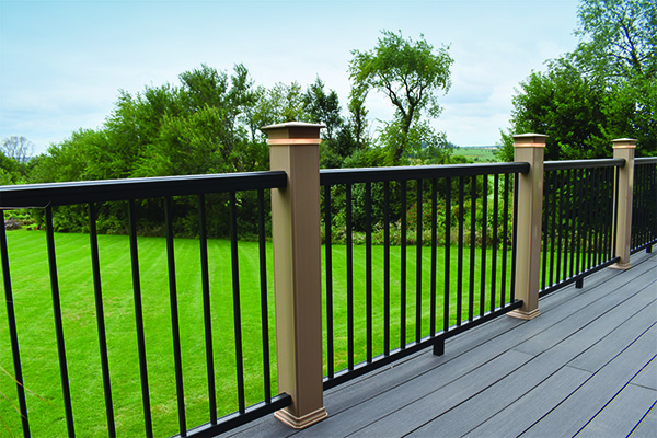 Minimalist deck railing with Impression Rail Express Infill & Radiance Rail Post