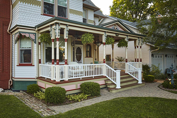 Unforgettable first impression Victorian-style porch