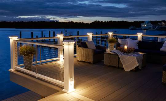 Timbertech lighted cheap island cap