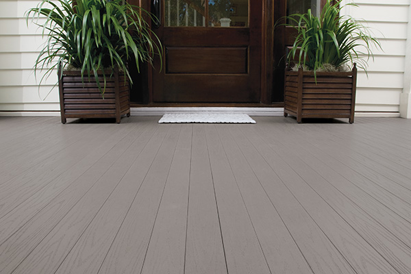 Front porch project ideas with TimberTech Slate Gray Porch boards