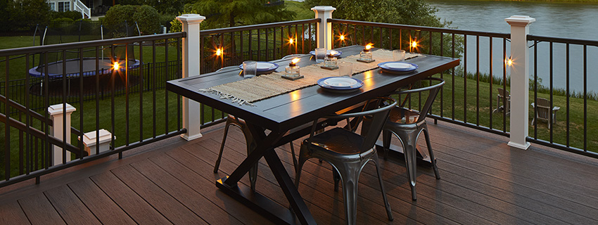 Capped composite decking by TimberTech PRO Reserve Collection in Dark Roast