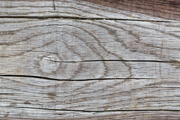 Distressed wood decking close-up