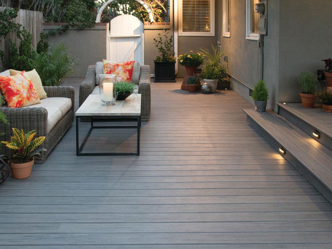 Medium gray composite decking by TimberTech