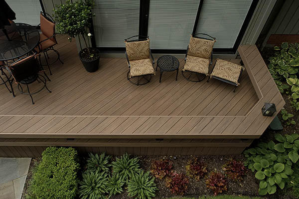 Diagonal Decking Patterns Featuring TimberTech AZEK Vintage Collection in English Walnut