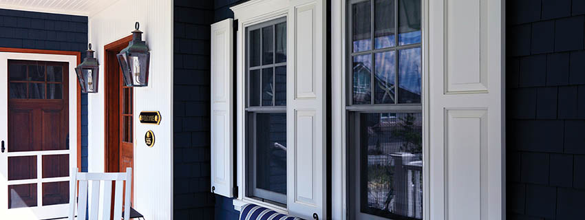 How to be more sustainable featuring AZEK Trim Moulding in white with ram head windows