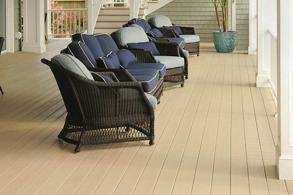 White Composite Decking TimberTech AZEK Harvest Collection Brownstone