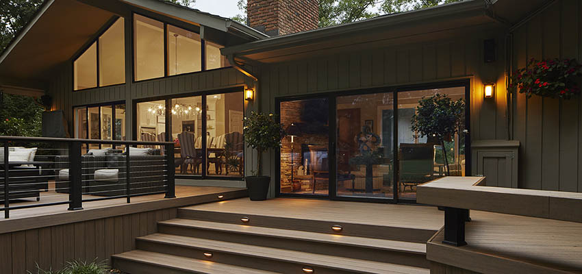 TimberTech AZEK Vintage Collection English Walnut deck color ideas