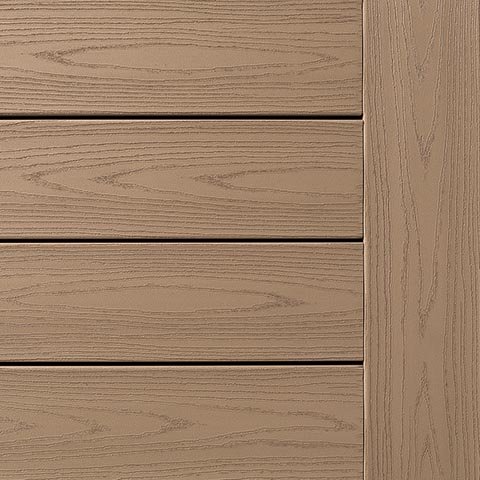 Brownstone Decking Swatch TimberTech Advanced PVC Harvest Collection