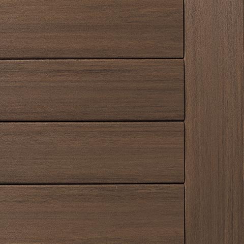 Close-up swatch of TimberTech AZEK Vintage Collection English Walnut