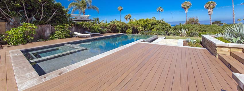 Use TimberTech Pecan Legacy Collection instead of wood deck stain
