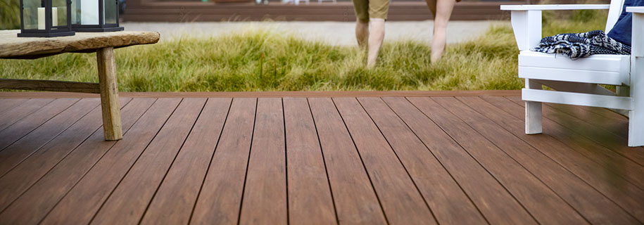 Low maintenance composite decking