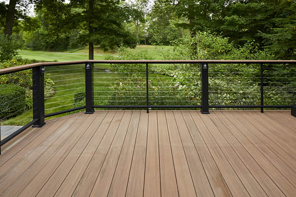 Modern alpine steel cable railing