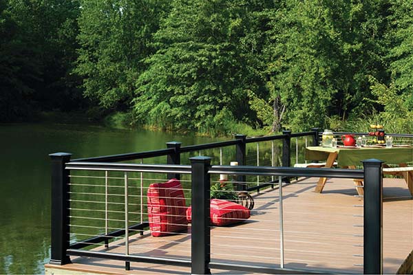Choose steel cable railing for a modern feel