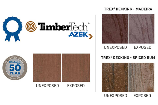 TimberTech vs Trex Exposure Test Before-After Comparison
