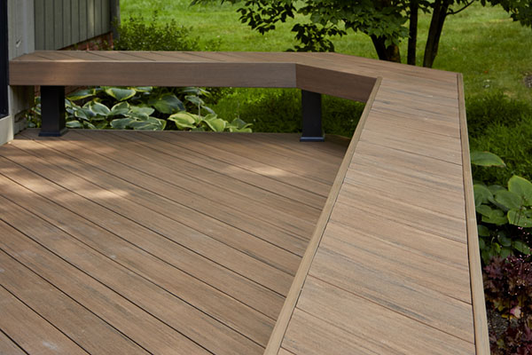 Unique deck ideas built-in bench