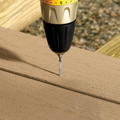 TOPLoc color-matched screws blend into the deck surface