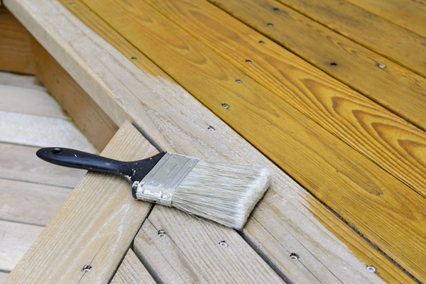 Traditional wood decking requires regular staining