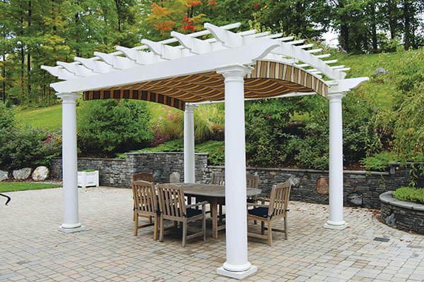 Deck privacy ideas pergola with shade canopy