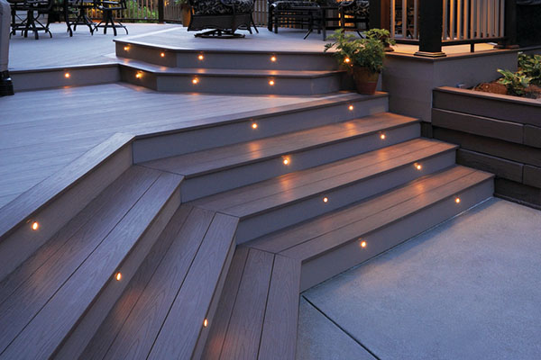 Deck steps ideas to add depth and dimension