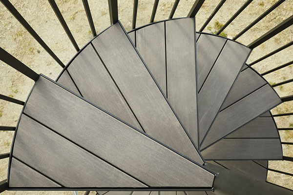 Spiral stairs save space and add elegance