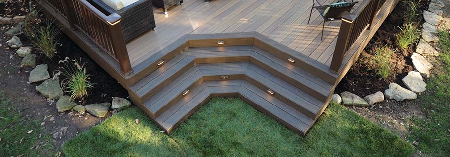 Angled deck steps ideas
