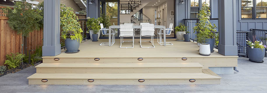 Simple deck steps ideas for straight stairs