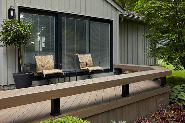 Low deck ideas include diagonal decking