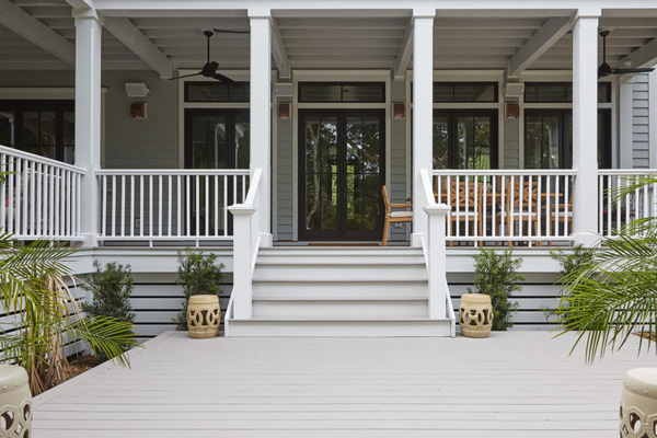 TimberTech AZEK Harvest Collection Slate Gray Decking Beauty Shot