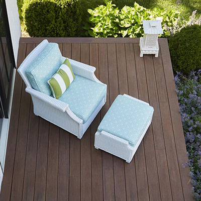 Back deck designs with traditional shapes