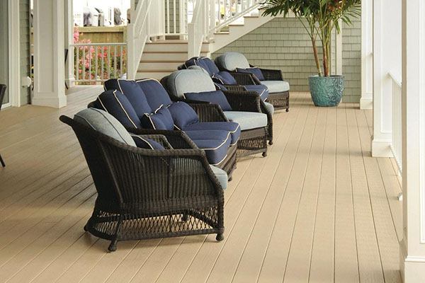 Composite deck board colors for a bright, sunny vibe