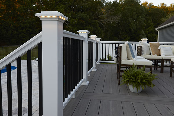 Create contrast by mixing railing colors