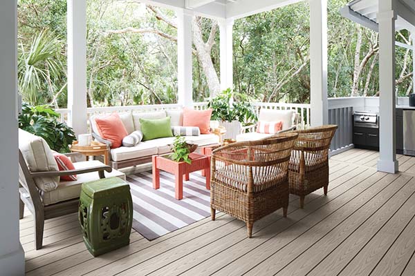 Composite deck board colors to complement your interior design