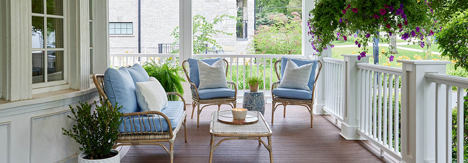 Covered front porch ideas with a traditional aesthetic