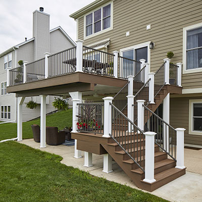 A deck stairs design may require a landing