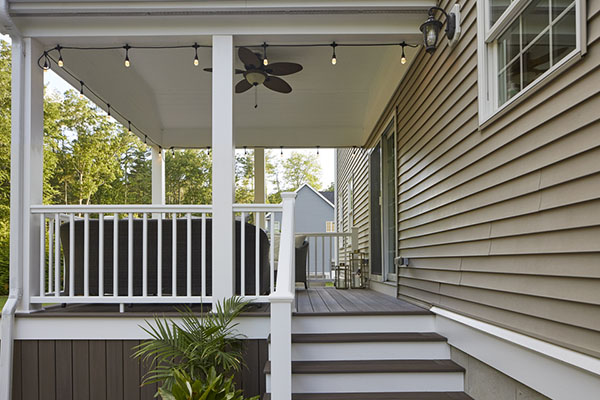 Modern deck designs with a covered deck feature