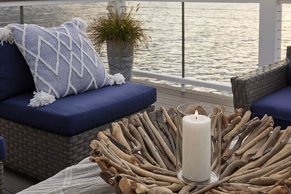 Modern deck designs featuring coastal-style decor