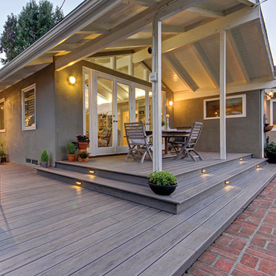 Alternative under deck ideas featuring a roof extension