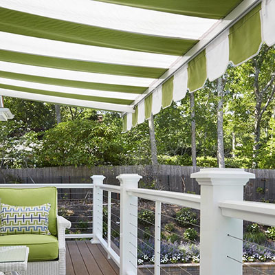 Alternative under deck ideas featuring an awning