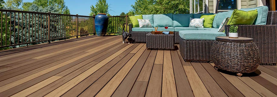 Multi colored deck with an assorted layout