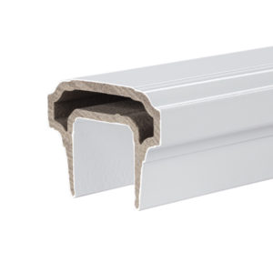 A composite railing product image of Premier Rail in White