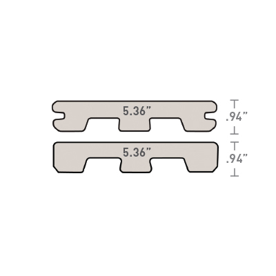 Board size comparison TimberTech PRO Terrain Collection