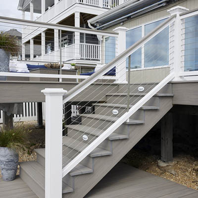 Railing design is a component of composite deck designs