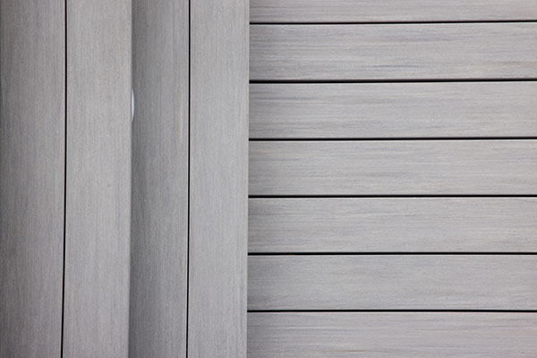 Choose square-shoulder or grooved composite decking for a fastener-free surface