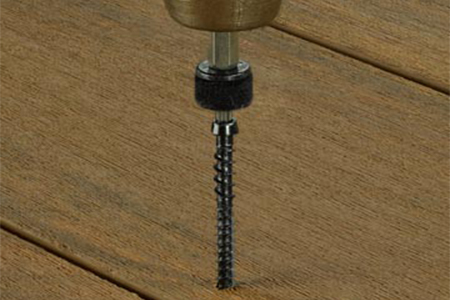 Top-down fastener installation for grooved composite deck boards