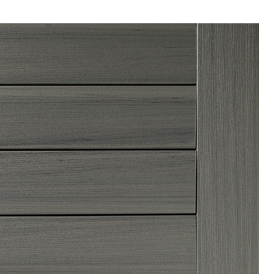 Swatch of Sea Salt Gray boards from the TimberTech EDGE Prime Plus Collection