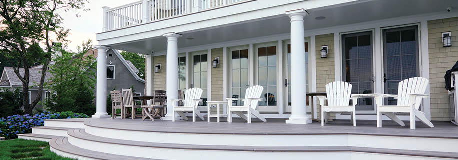 Installing PVC trim boards on your home and deck creates a unified aesthetic