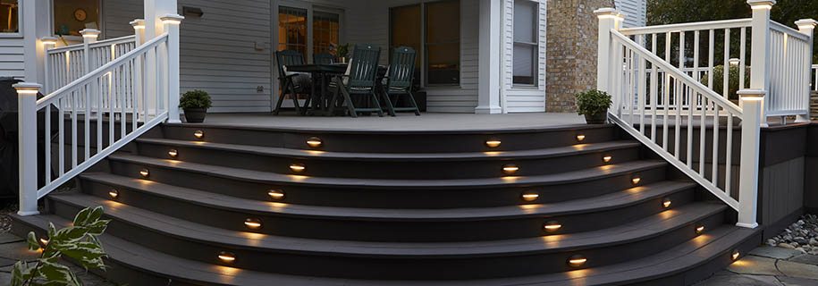 The best time for deck lighting installation is at the time of build