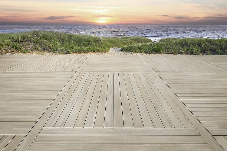 White composite decking includes French White Oak